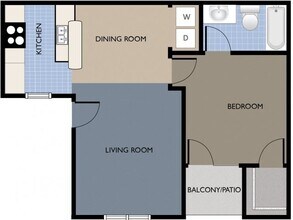 One Bedroom 09-0928 floor plan